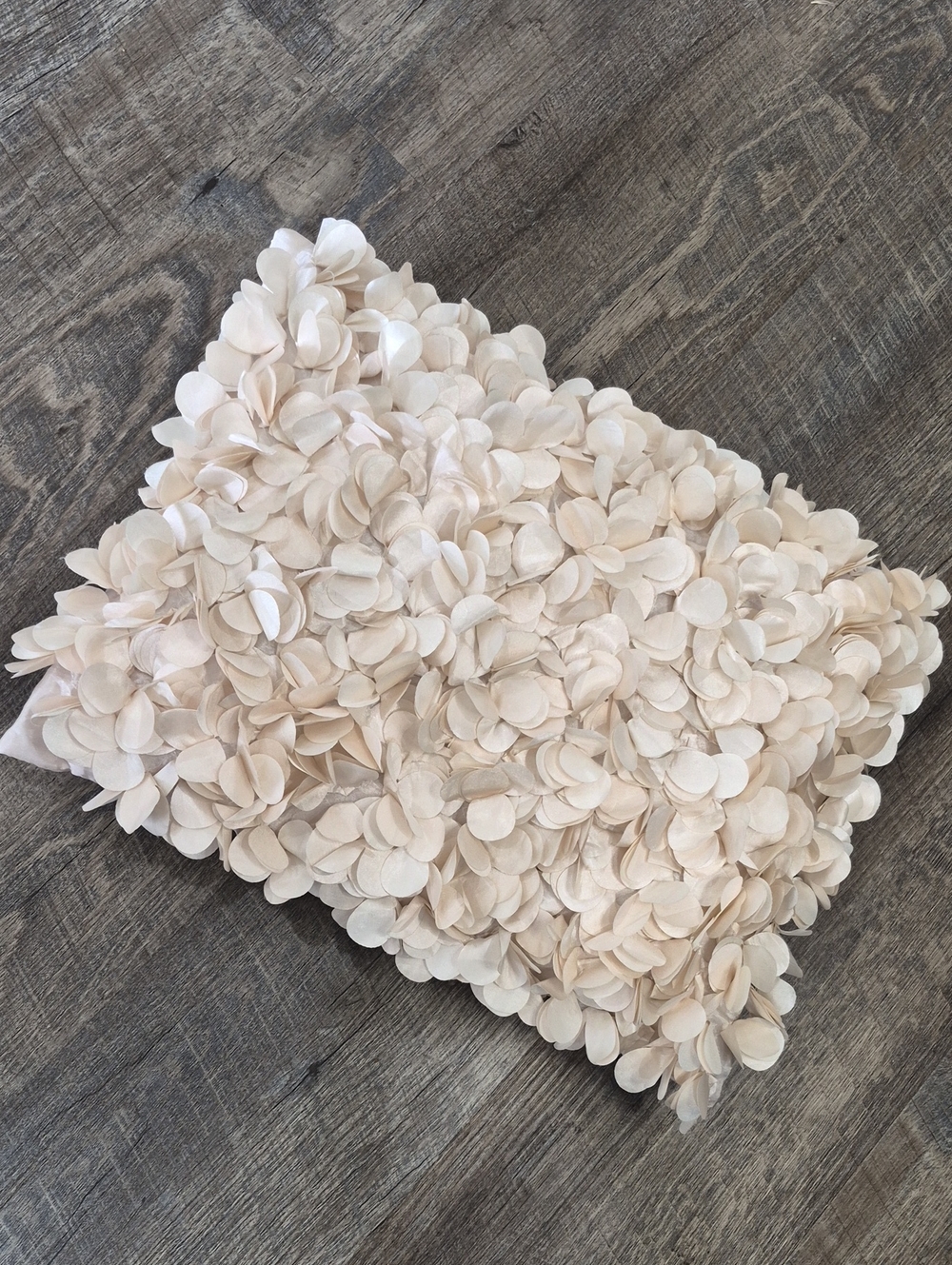 Pier 1 Cream Floral Petal Accent Pillow